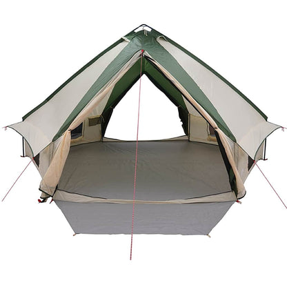 Teepee Tent with Roof Green and White 567 x 470 x 242 cm