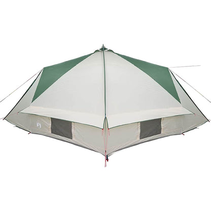 Teepee Tent with Roof Green and White 567 x 470 x 242 cm