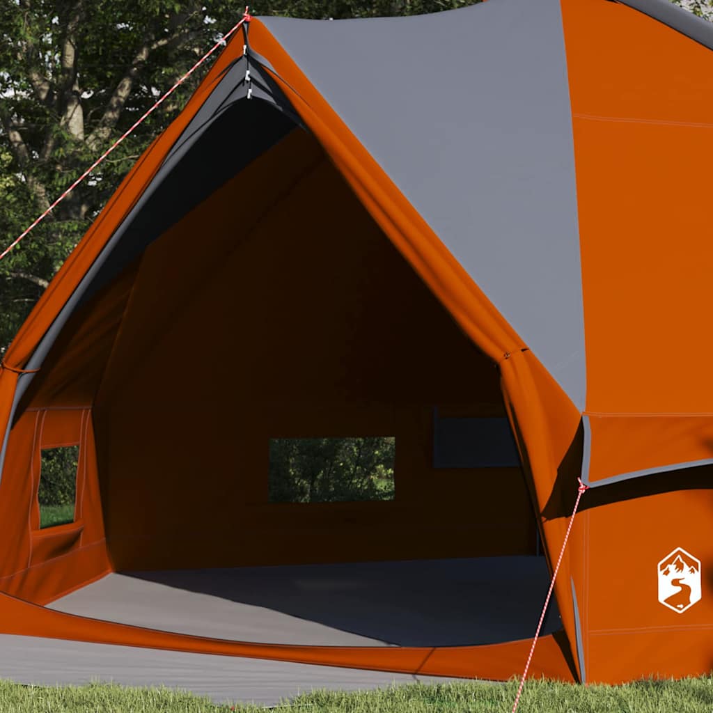 Teepee Tent with Roof Grey and Orange 567 x 470 x 242 cm