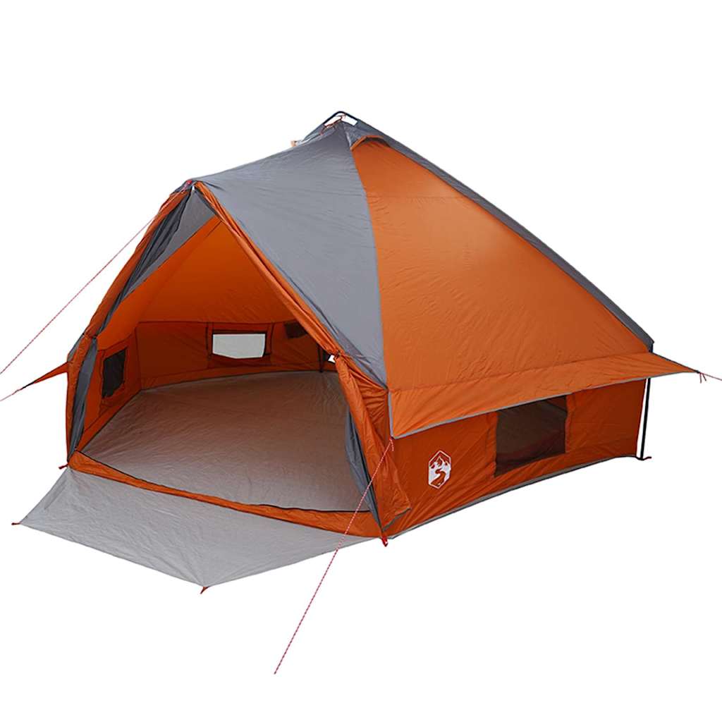 Teepee Tent with Roof Grey and Orange 567 x 470 x 242 cm