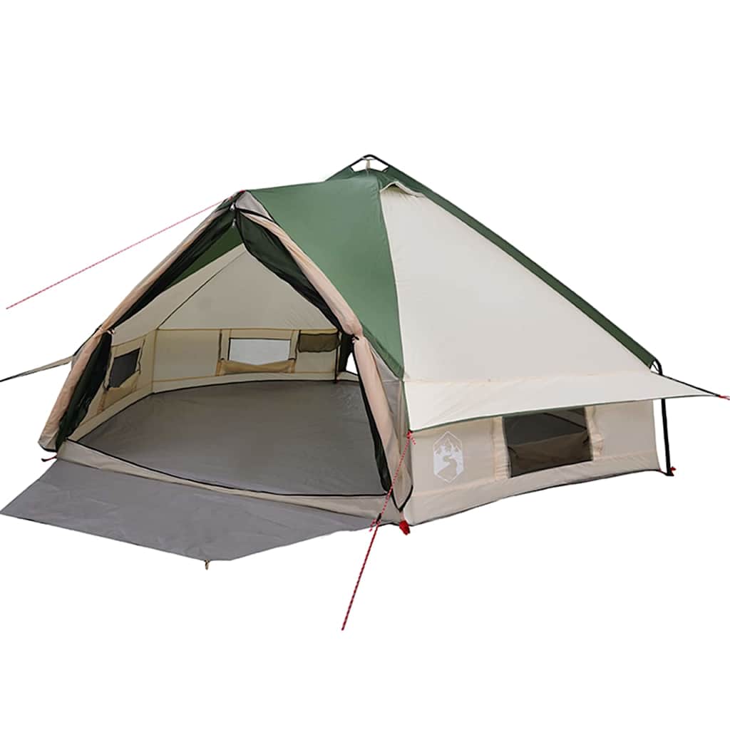 Teepee Tent with Roof Green and White 490 x 410 x 210 cm