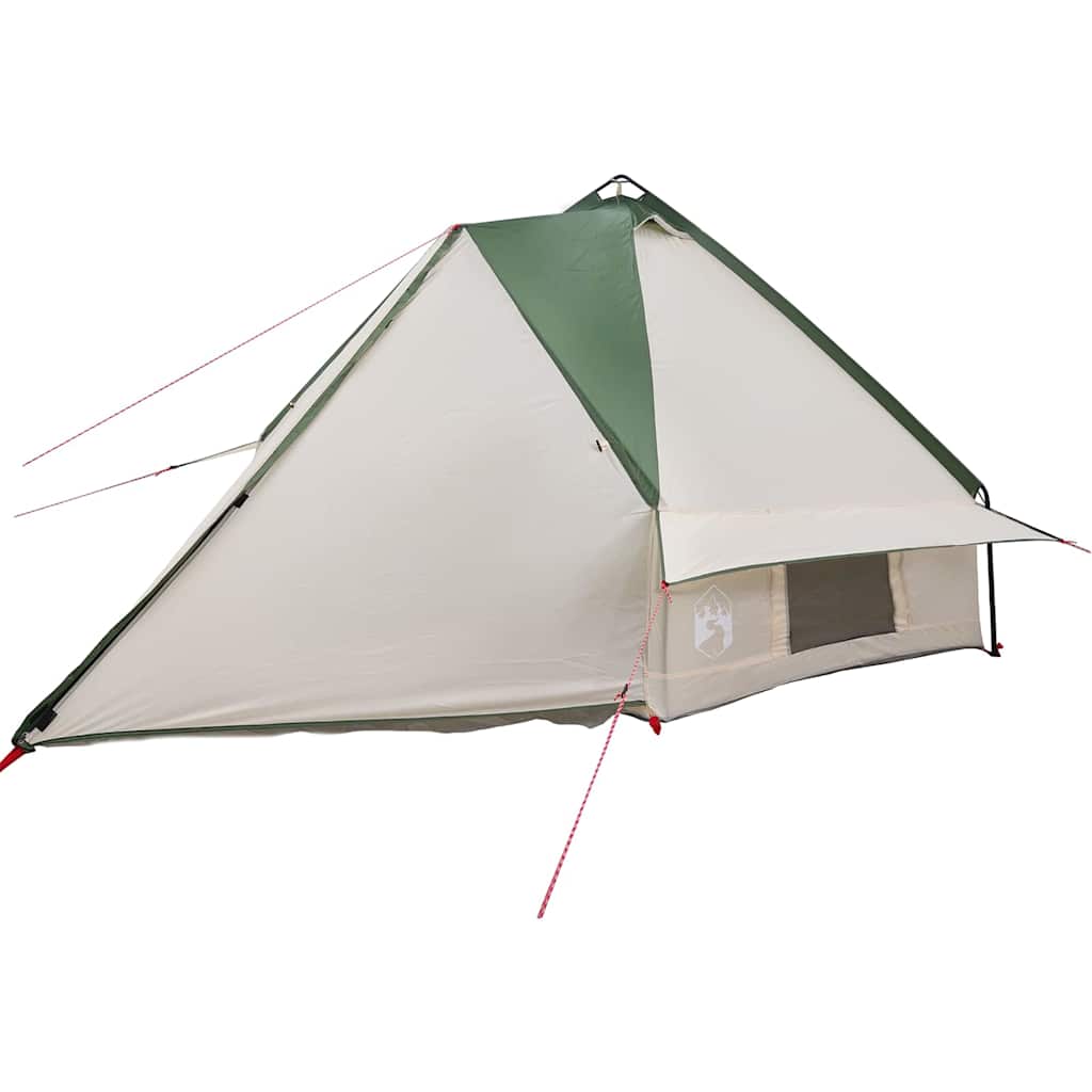 Teepee Tent with Roof Green and White 490 x 410 x 210 cm