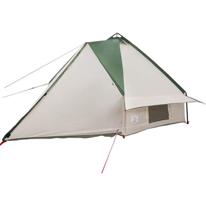 Teepee Tent with Roof Green and White 490 x 410 x 210 cm