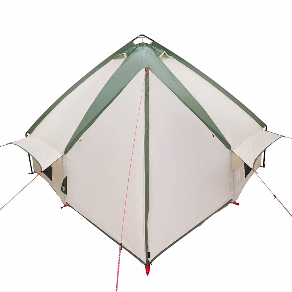 Teepee Tent with Roof Green and White 490 x 410 x 210 cm