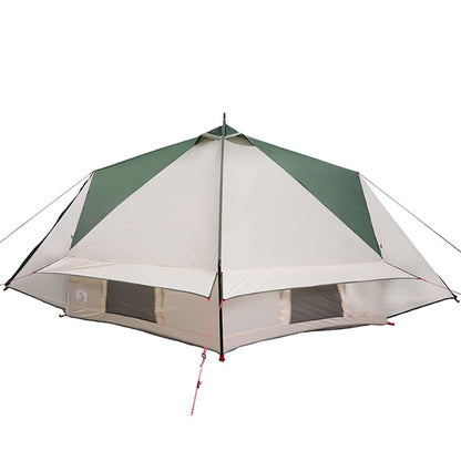 Teepee Tent with Roof Green and White 490 x 410 x 210 cm