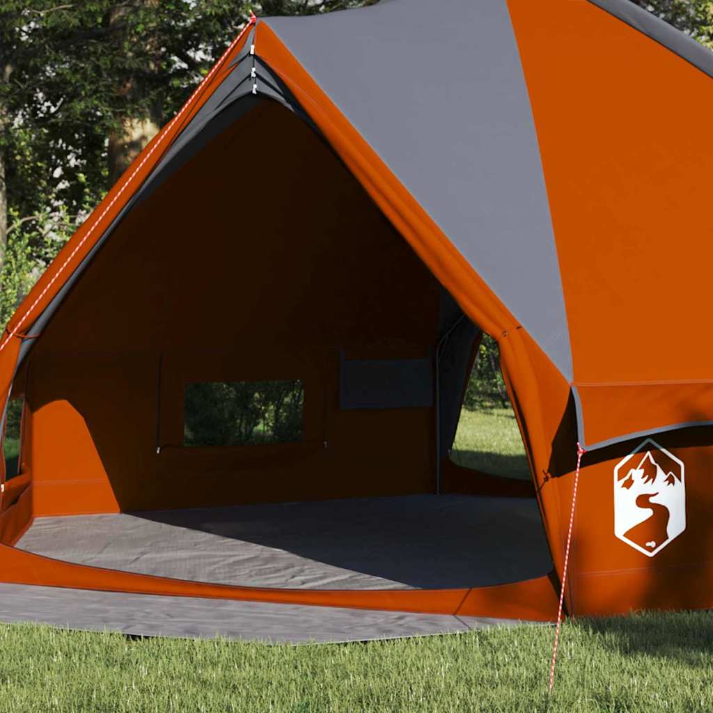 Teepee Tent with Roof Grey and Orange 490 x 410 x 210 cm