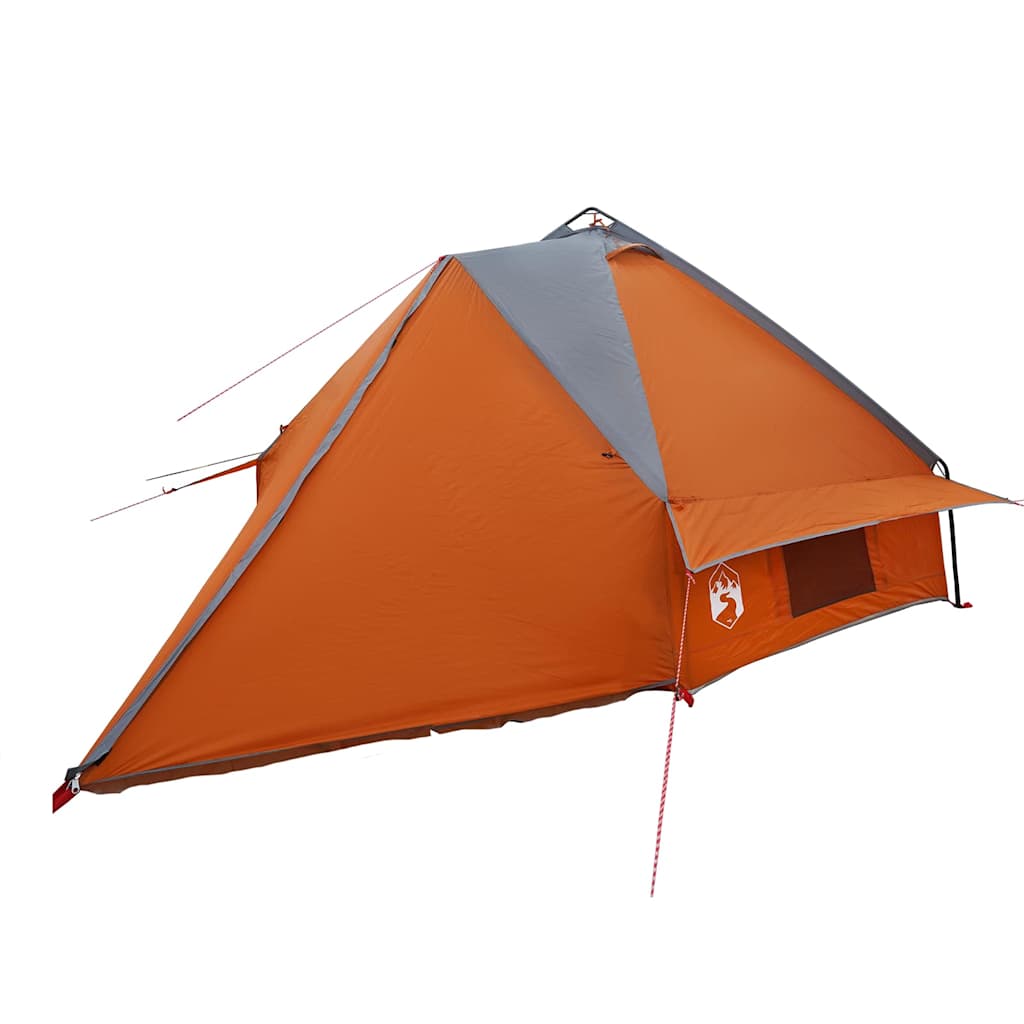 Teepee Tent with Roof Grey and Orange 490 x 410 x 210 cm