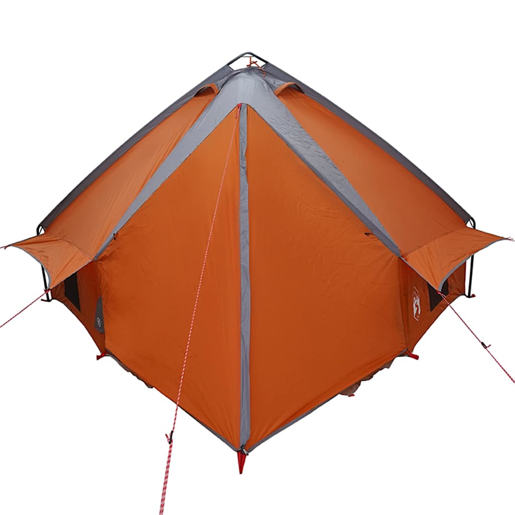 Teepee Tent with Roof Grey and Orange 490 x 410 x 210 cm