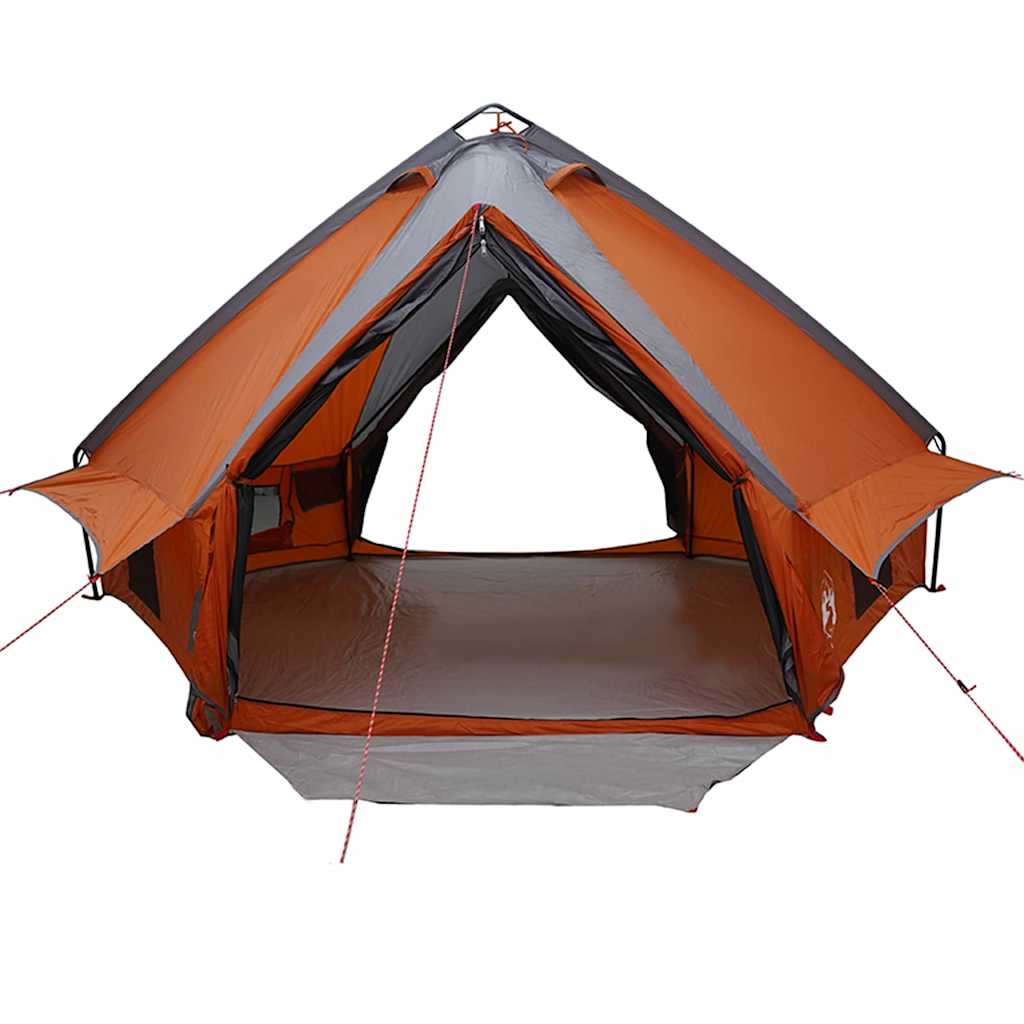 Teepee Tent with Roof Grey and Orange 490 x 410 x 210 cm