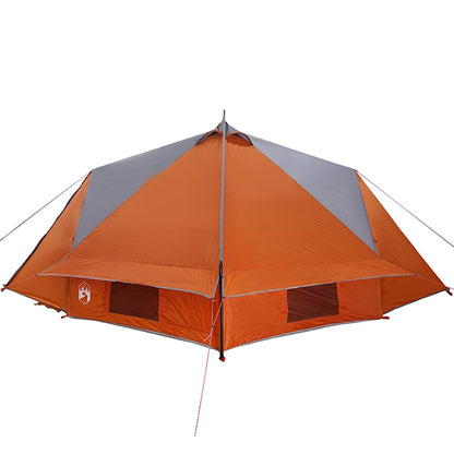 Teepee Tent with Roof Grey and Orange 490 x 410 x 210 cm