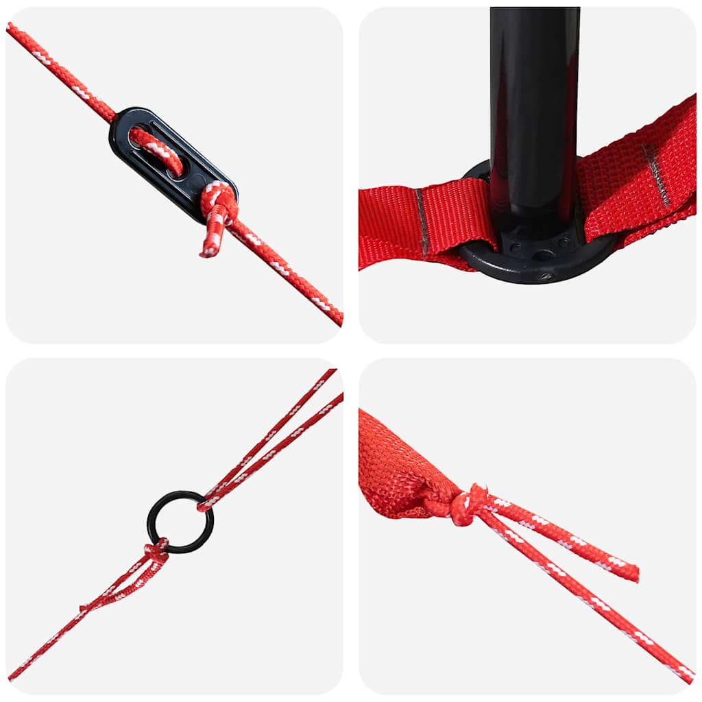 Teepee Tent with Roof Green and White 431 x 366 x 185 cm