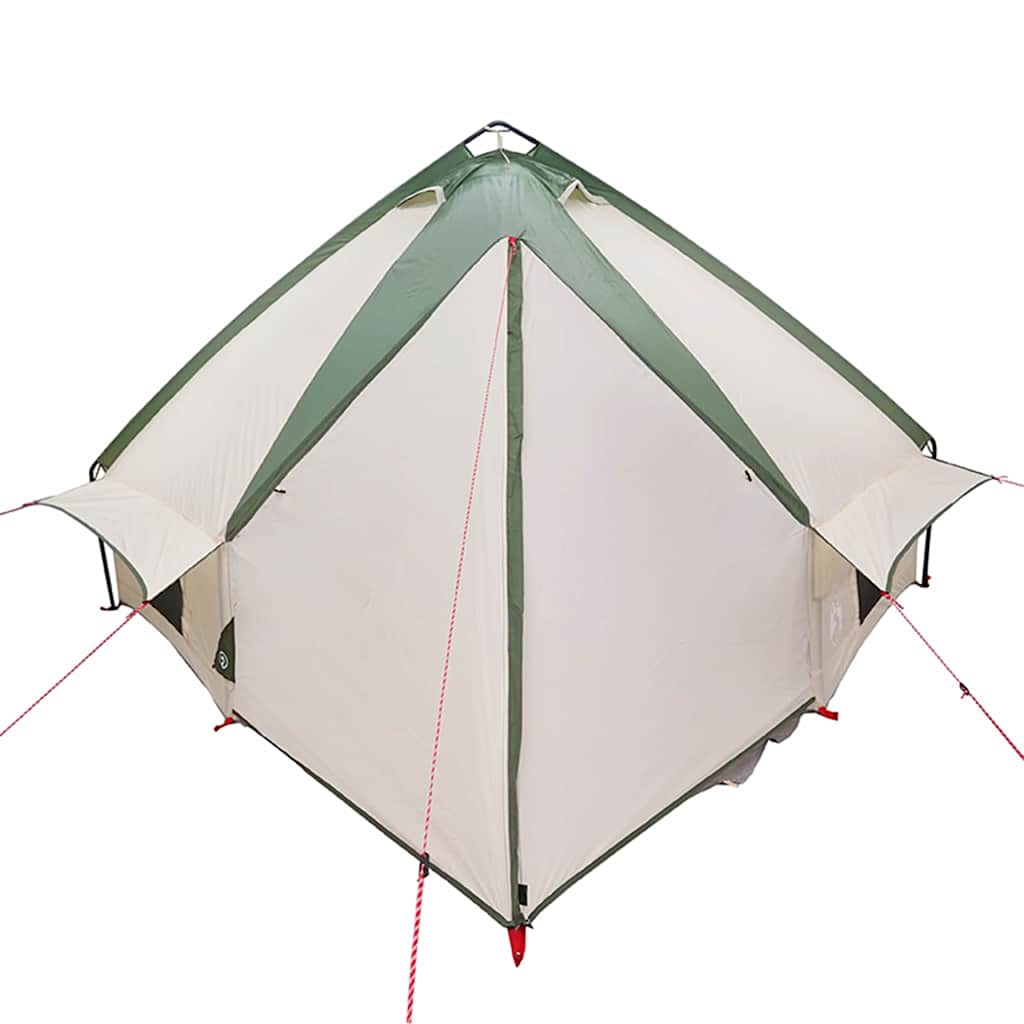 Teepee Tent with Roof Green and White 431 x 366 x 185 cm