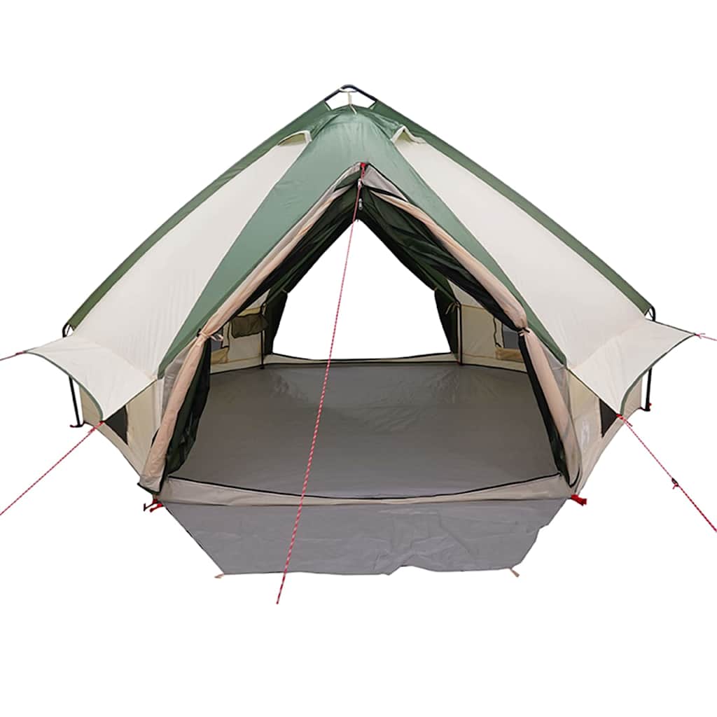 Teepee Tent with Roof Green and White 431 x 366 x 185 cm