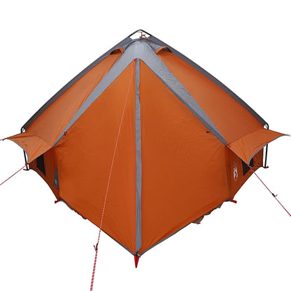 Teepee Tent with Roof Grey and Orange 431 x 366 x 185 cm