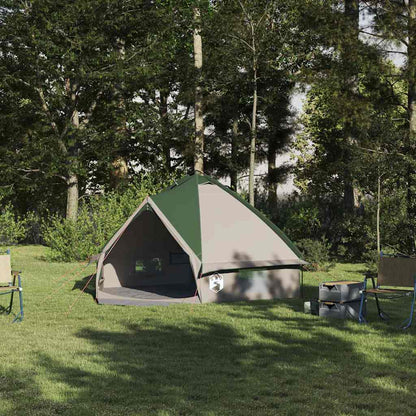 Teepee Tent with Roof Green and Grey 388 x 320 x 169 cm