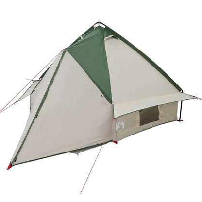 Teepee Tent with Roof Green and Grey 388 x 320 x 169 cm