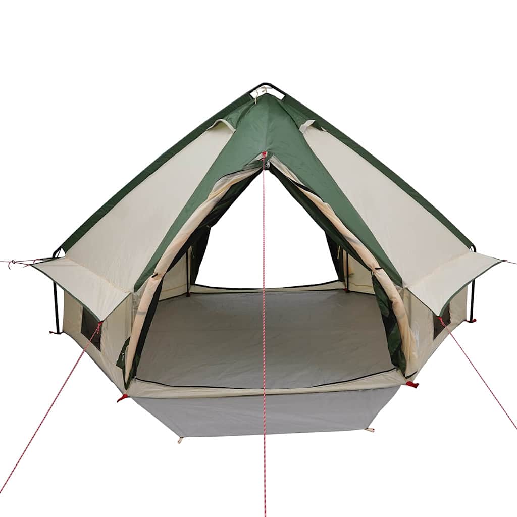 Teepee Tent with Roof Green and Grey 388 x 320 x 169 cm