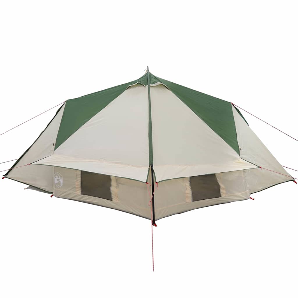 Teepee Tent with Roof Green and Grey 388 x 320 x 169 cm