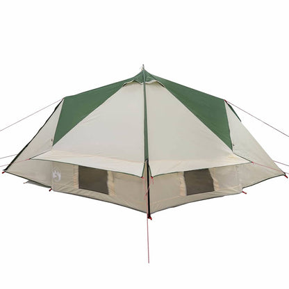Teepee Tent with Roof Green and Grey 388 x 320 x 169 cm