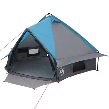 Teepee Tent with Roof Blue and Grey 388 x 320 x 169 cm