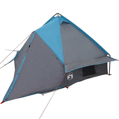 Teepee Tent with Roof Blue and Grey 388 x 320 x 169 cm