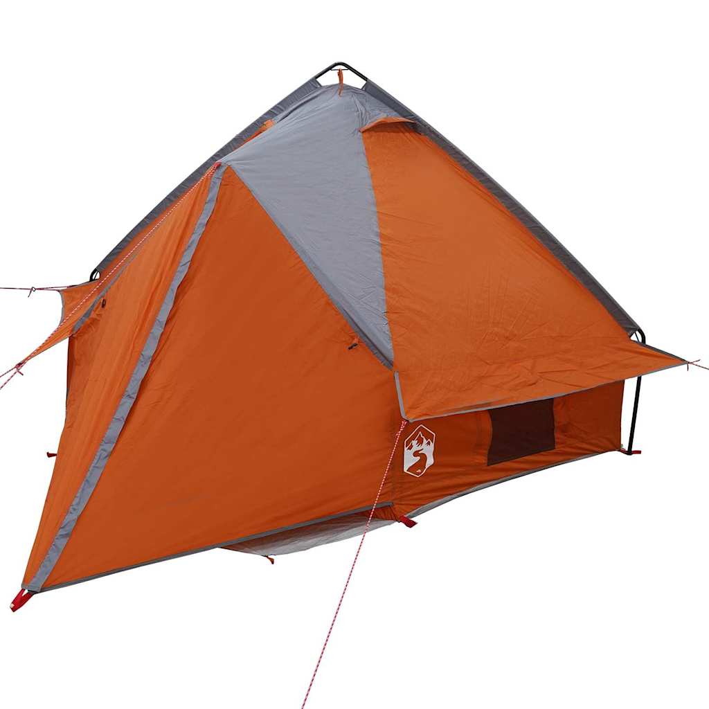 Teepee Tent 4-Person Grey and Orange 388 x 320 x 169 cm