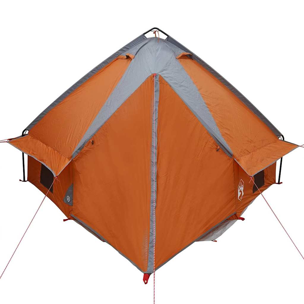 Teepee Tent 4-Person Grey and Orange 388 x 320 x 169 cm