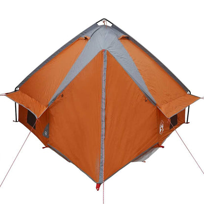 Teepee Tent 4-Person Grey and Orange 388 x 320 x 169 cm