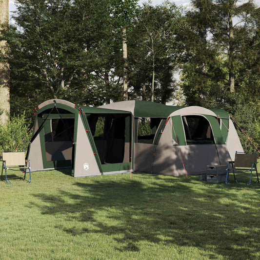 Family Tent with Roof Green and White 745 x 700 x 217 cm