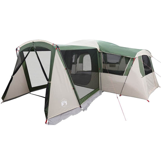 Family Tent with Roof Green and White 745 x 700 x 217 cm