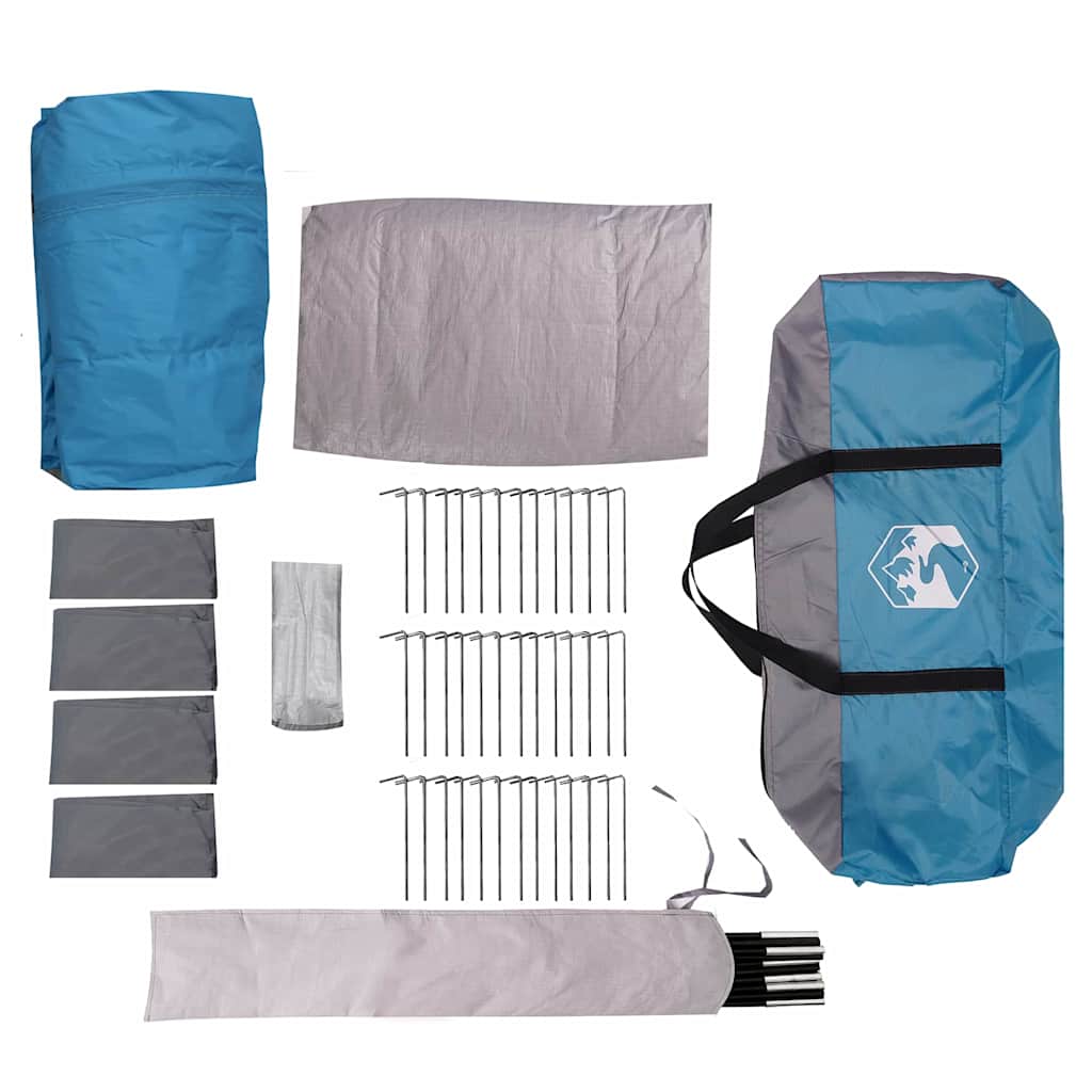 Family Tent 20-Person Blue and Grey 745 x 700 x 217 cm
