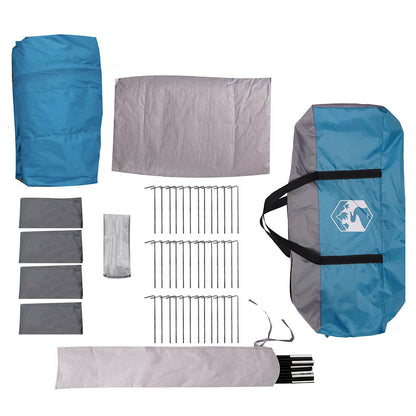 Family Tent 20-Person Blue and Grey 745 x 700 x 217 cm