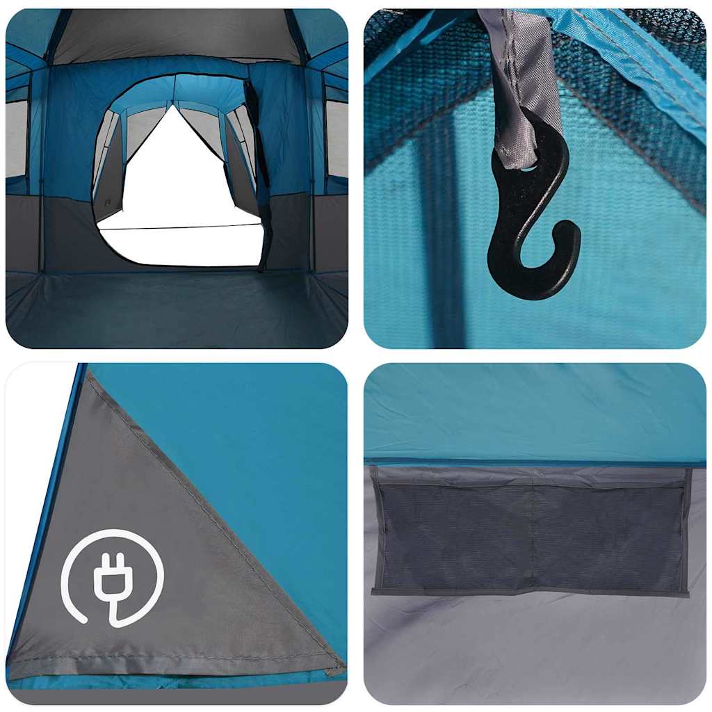 Family Tent 20-Person Blue and Grey 745 x 700 x 217 cm