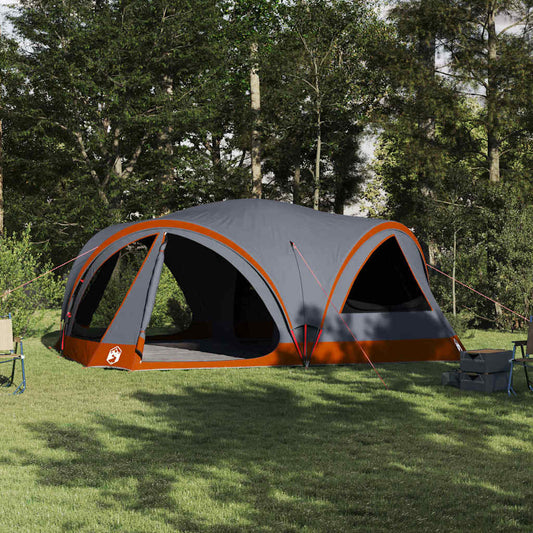 Family Tent with Roof Grey and Orange 460 x 430 x 214 cm
