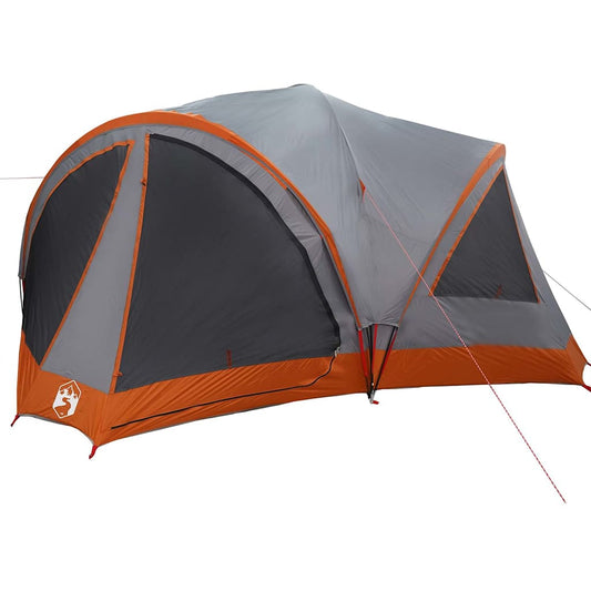 Family Tent with Roof Grey and Orange 460 x 430 x 214 cm