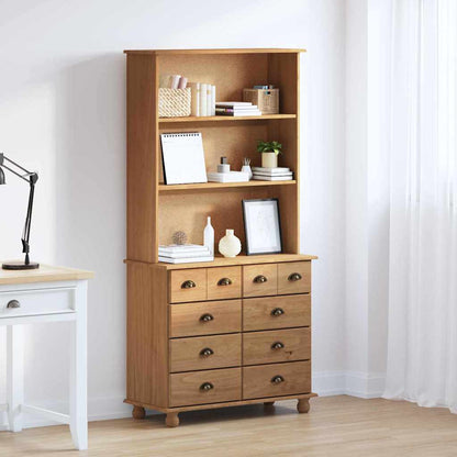 Hutch ASKIM Honey Wax 91 x 40 x 184 cm Solid Pine Wood