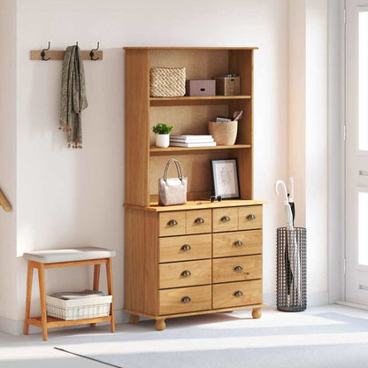 Hutch ASKIM Honey Wax 91 x 40 x 184 cm Solid Pine Wood