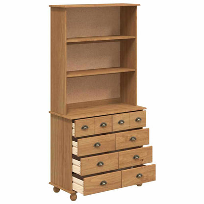Hutch ASKIM Honey Wax 91 x 40 x 184 cm Solid Pine Wood