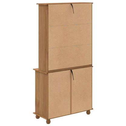Hutch ASKIM Honey Wax 91 x 40 x 184 cm Solid Pine Wood