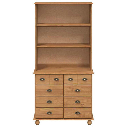 Hutch ASKIM Honey Wax 91 x 40 x 184 cm Solid Pine Wood