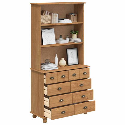 Hutch ASKIM Honey Wax 91 x 40 x 184 cm Solid Pine Wood