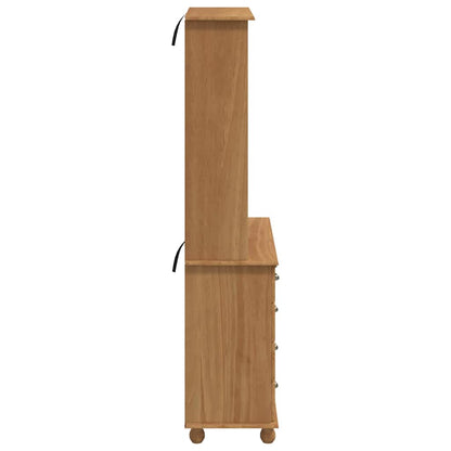 Hutch ASKIM Honey Wax 91 x 40 x 184 cm Solid Pine Wood