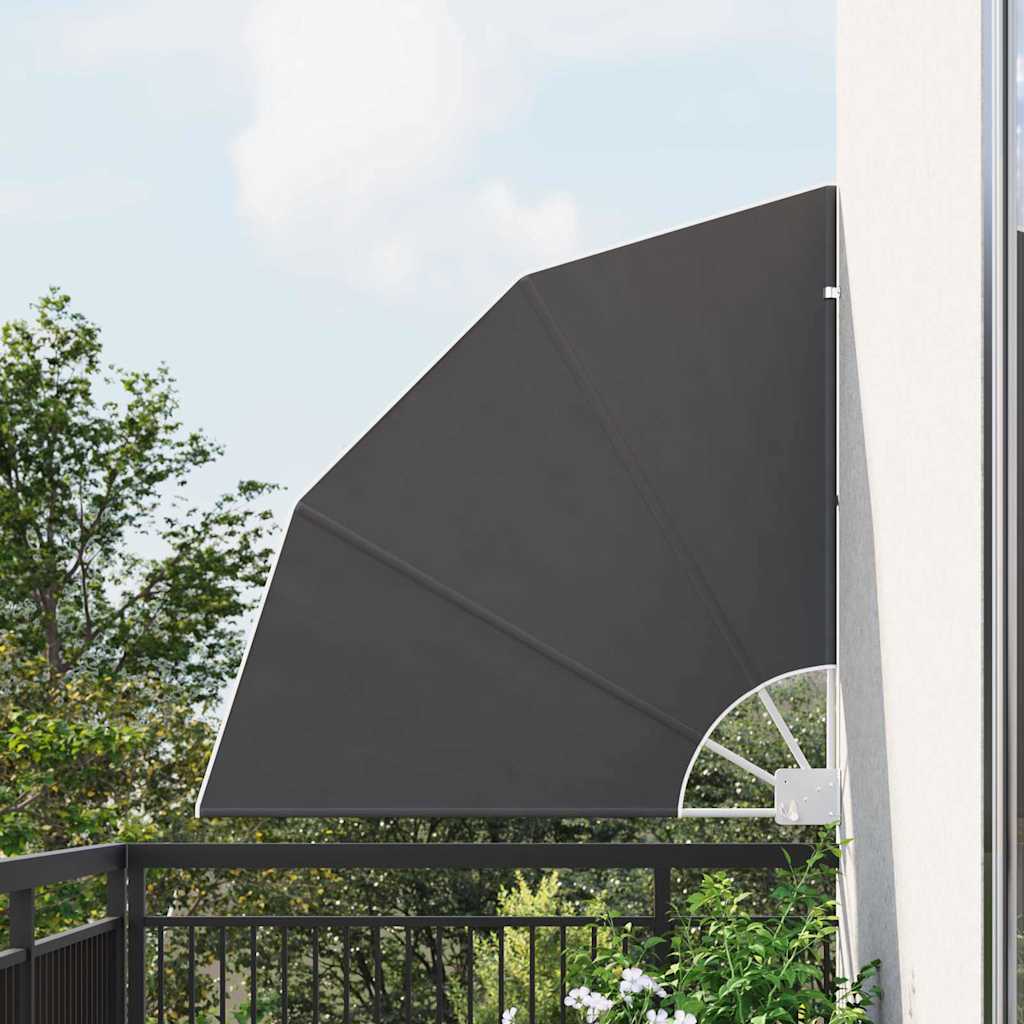 Balcony Privacy Screen 115 x 115 cm Polyester Black