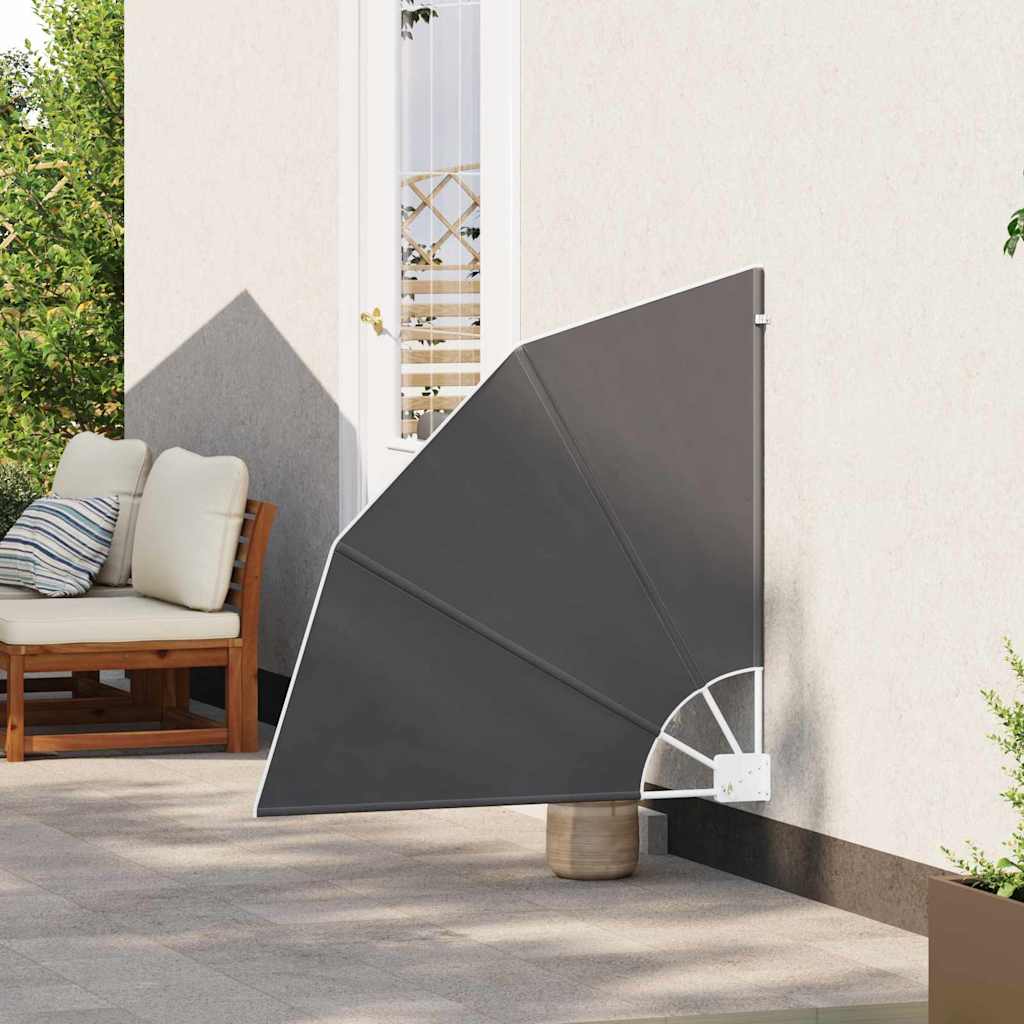 Balcony Privacy Screen 115 x 115 cm Polyester Black