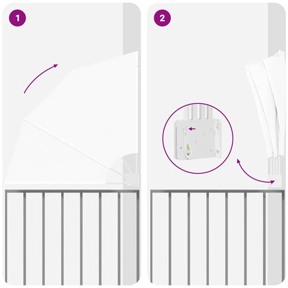 Balcony Privacy Screen 115 x 115 cm Polyester White