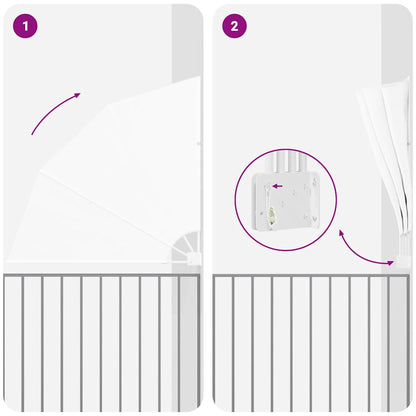 Balcony Privacy Screen 160 x 160 cm Polyester White