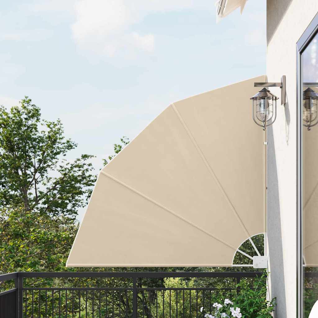 Balcony Privacy Screen 140 x 140 cm Polyester Beige
