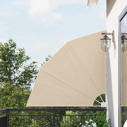 Balcony Privacy Screen 140 x 140 cm Polyester Beige