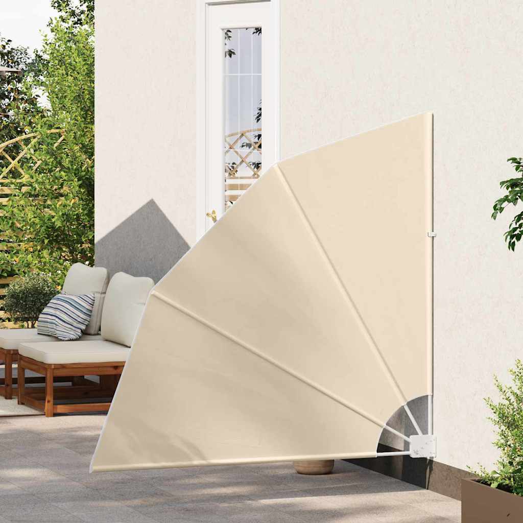Balcony Privacy Screen 140 x 140 cm Polyester Beige