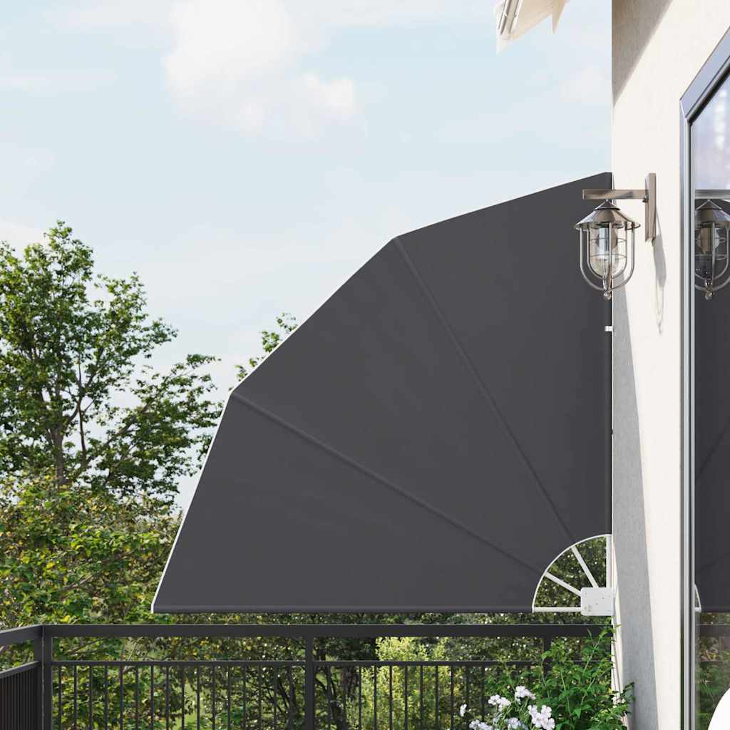 Balcony Privacy Screen 140 x 140 cm Polyester Black